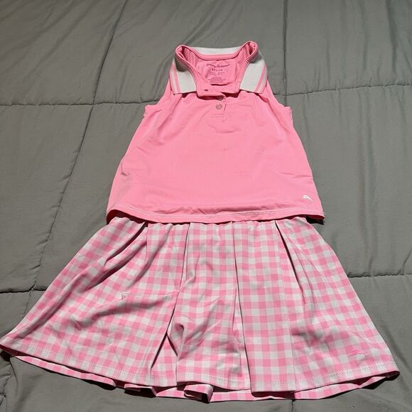 Tommy Bahama Everyday Active Golf Pickleball Tennis Skort Set Pink Girls Size 6 - Picture 1 of 9